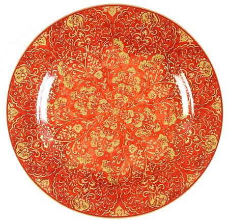 Eva Opulent Red Appetizer Plate