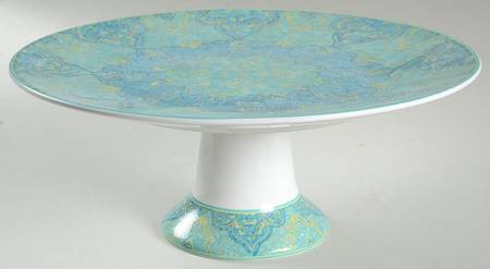 Eva Opulent Teal 10" Diameter Pedestal Cake Stand