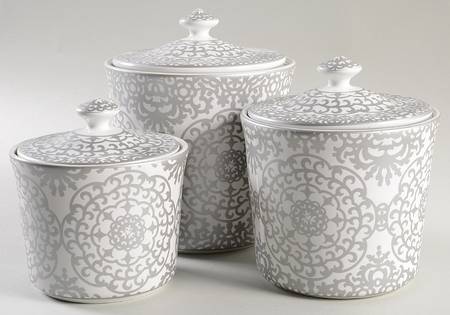 Casbah Silver (3 Piece) Canister Set (Box Set)
