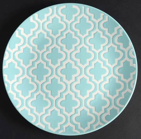 Quatre Teal Salad Plate