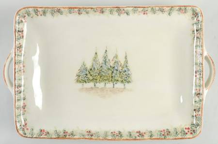Natale 20" Rectangular Handled Serving Platter