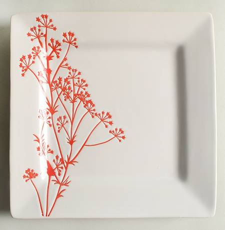 Blossom Branch Square Salad Plate