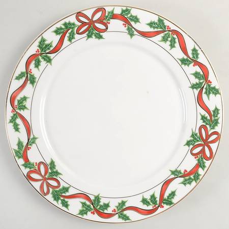 Holiday Ribbon 12" Chop Plate (Round Platter)