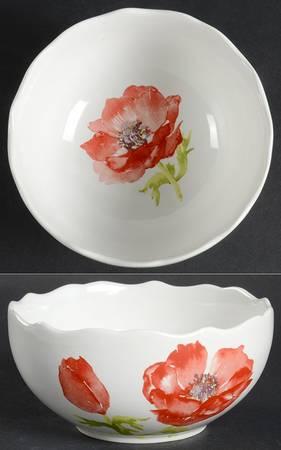 Anemone Red Soup/Cereal Bowl