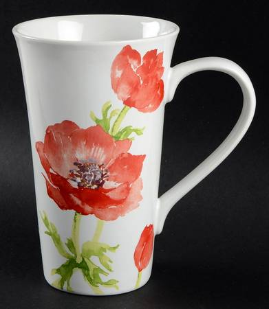 Anemone Red Latte Mug