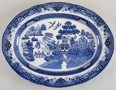 Blue Willow 18" Wall Plate