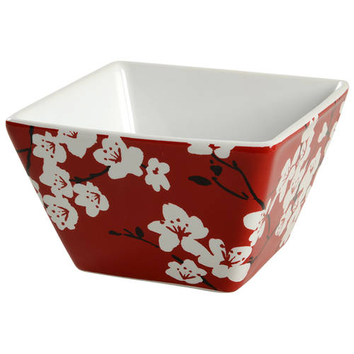 Mia Blossoms Red (Hard Square) Individual Appetizer Bowl