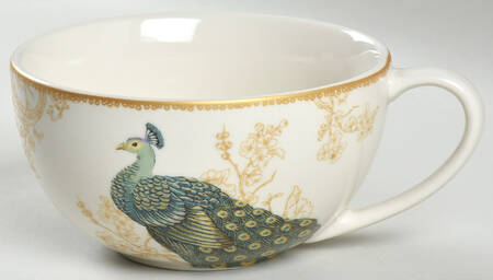 Serene Peacock Soup Mug