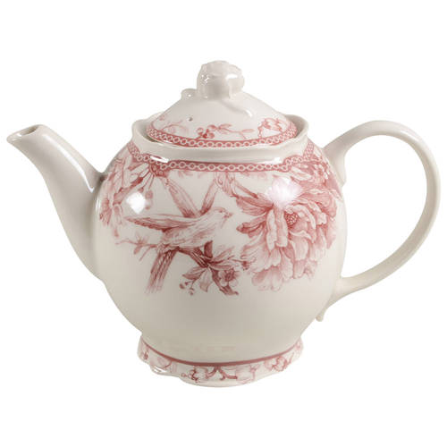 Adelaide Maroon Teapot & Lid