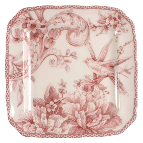Adelaide Maroon Square Appetizer Plate