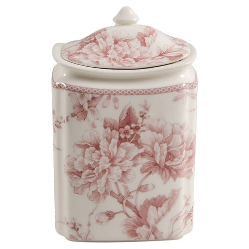 Adelaide Maroon Medium Canister & Lid