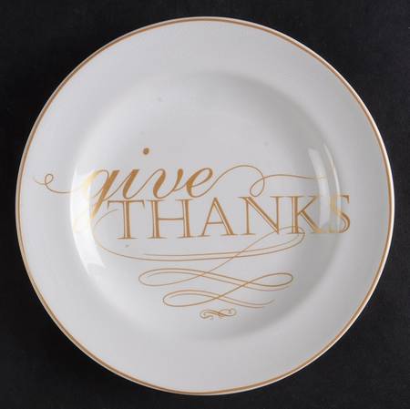Thanksgiving Give Thanks (Gold) Appetizer Plate