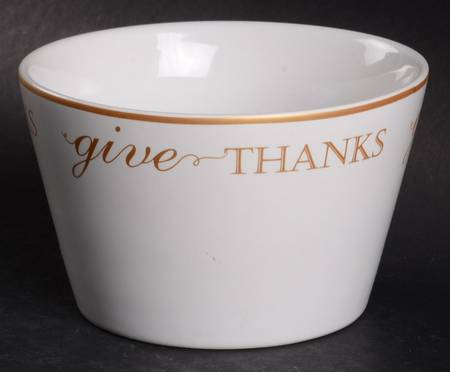 Thanksgiving Give Thanks (Gold) Individual Appetizer Bowl