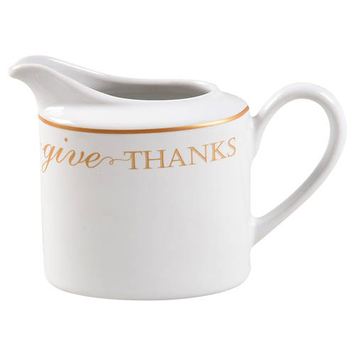 Thanksgiving Give Thanks (Gold) Creamer