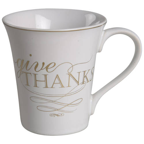 Thanksgiving Give Thanks (Gold) Mug