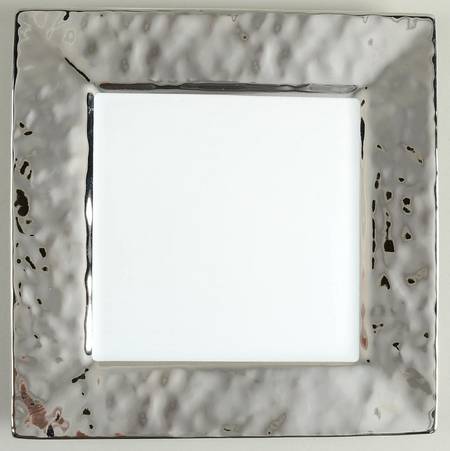 Slate Square Silver Salad Plate