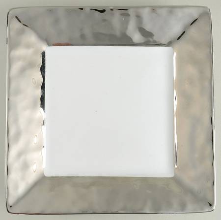 Slate Square Silver Appetizer Plate by 222 Fifth (PTS)