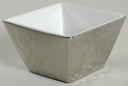 Slate Square Silver Individual Appetizer Bowl