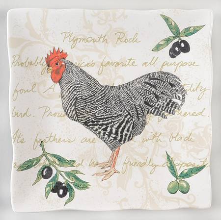 Rooster Journal Salad Plate