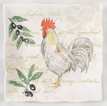 Rooster Journal Salad Plate