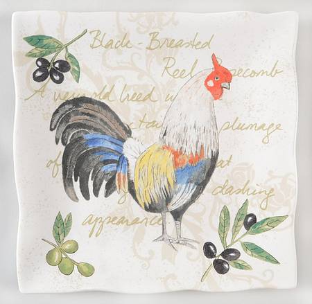 Rooster Journal Salad Plate