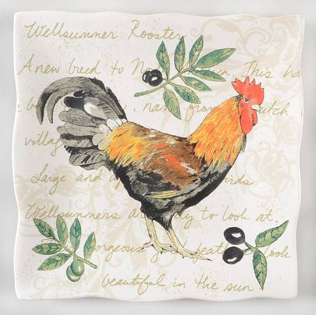Rooster Journal Salad Plate