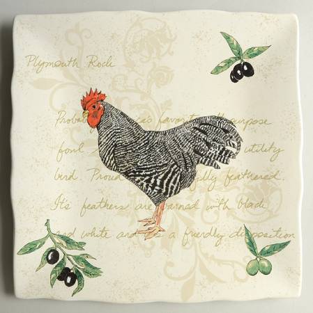 Rooster Journal Dinner Plate