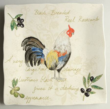 Rooster Journal Dinner Plate
