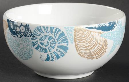 Batik Shells Blue Soup/Cereal Bowl