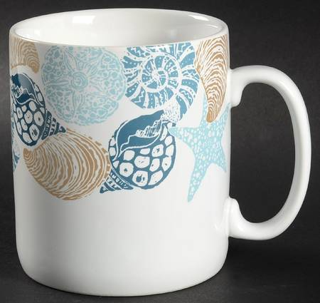 Batik Shells Blue Jumbo Mug