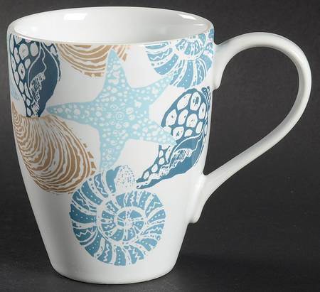 Batik Shells Blue Mug