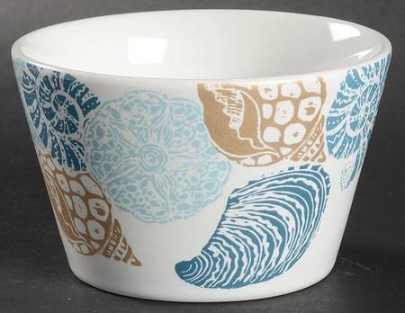 Batik Shells Blue Individual Appetizer Bowl