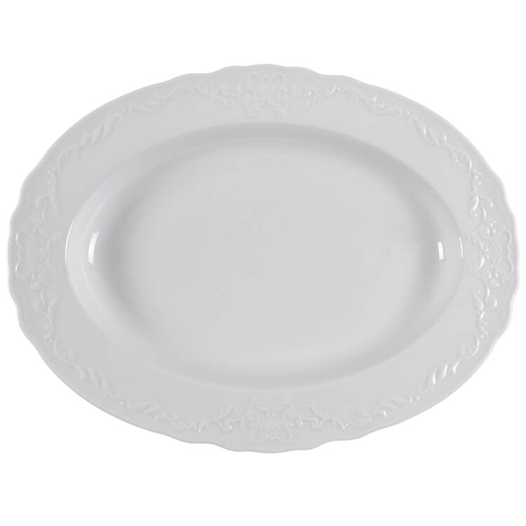 Simply Anna White (Portugal) 14" Oval Serving Platter