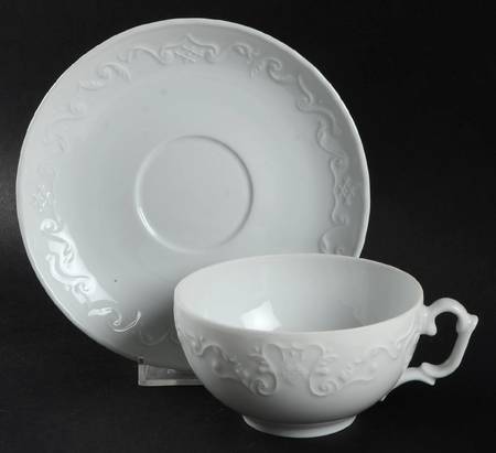 Simply Anna White (Portugal) Flat Cup & Saucer Set