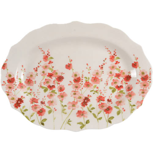 Belicia Red 14" Oval Serving Platter