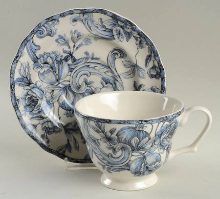 Hawthorne Blue Footed Cup & Saucer Set