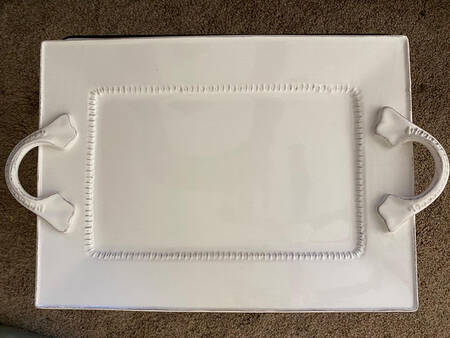 Bianca Dash 14" Rectangular Handled Serving Platter
