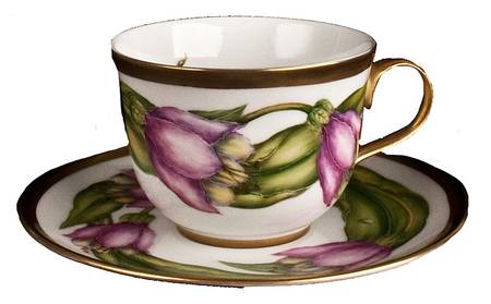 Floral Fantasy Flat Cup & Saucer Set