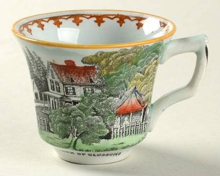American Ways & Days (Green Body) Flat Demitasse Cup