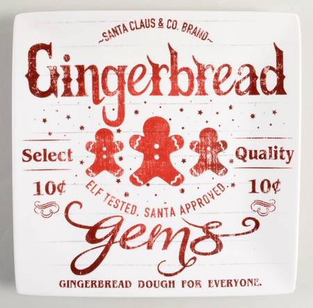 Santa Company Square Salad Plate - Set of 4