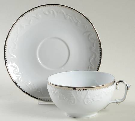 Simply Anna Platinum (Portugal) Flat Cup & Saucer Set