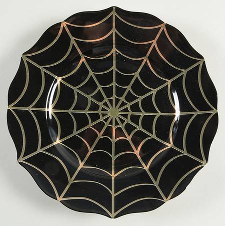 Golden Spiderweb Salad Plate