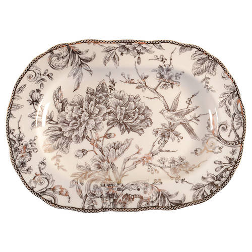 Adelaide Electroplate Gold (Shiny Gold Not Brown) 14" Oval Serving Platter