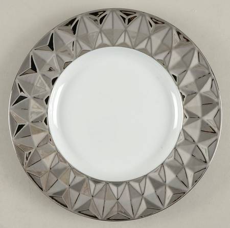 Asscher-Electroplate Silver Salad Plate