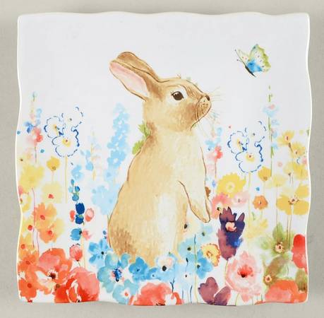 Flowerfield Bunny Square Salad Plate