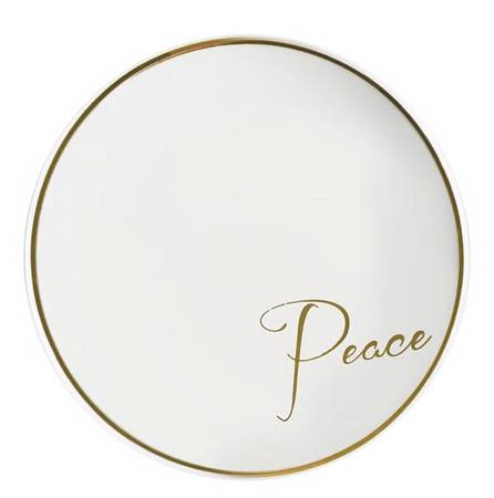 Sentiment Gold Salad/Dessert Plate