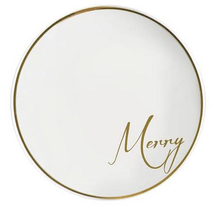 Sentiment Gold Salad/Dessert Plate