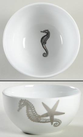 Coastal Life Electroplate Silver Soup/Cereal Bowl