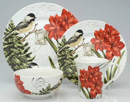 Winter Cheer Bird 16 Piece Set