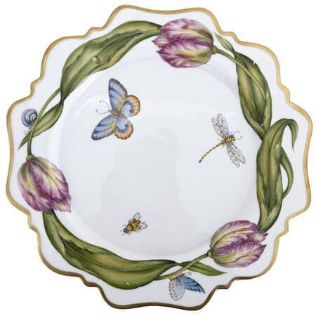 Pink Tulip Scalloped Dinner Plate